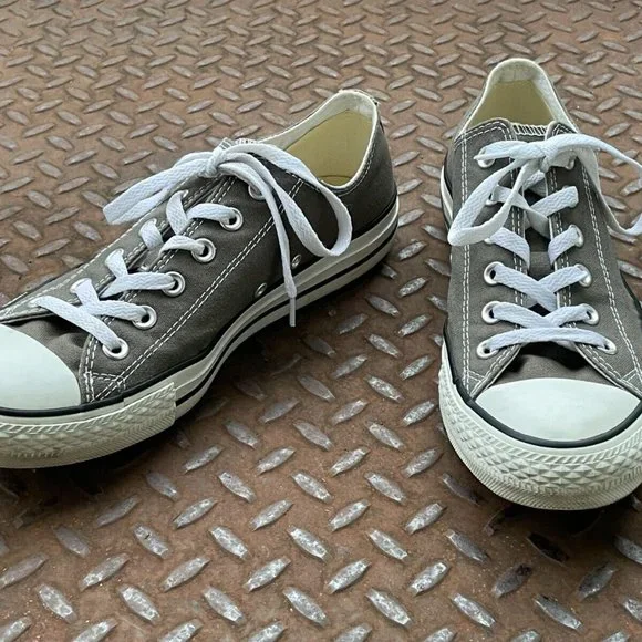 Converse All Star Shoes Lace Up GrayWhite Unisex Sneaker Size 8Men 10Women - Picture 3 of 12